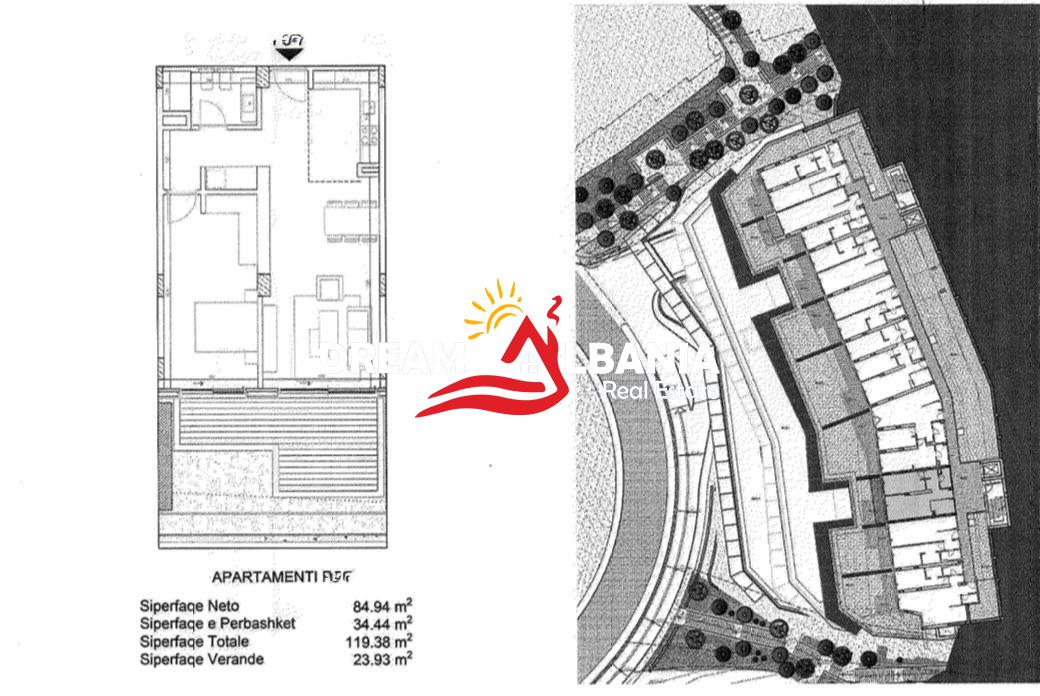 SHITET Apartament 1+1+Verand+Parkim ne Green Coast, Palase, Himare (ID 41111507) 3