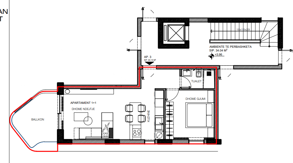 Apartament ne shitje 1+1 me pamje nga deti Rruga Butrinti Sarande (41111055)