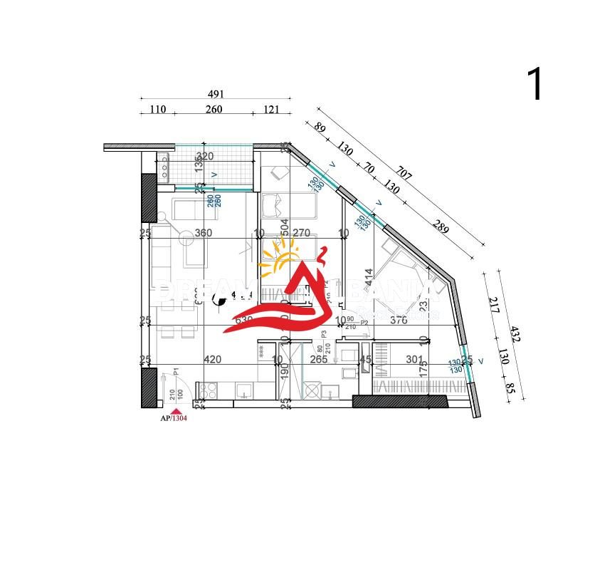 Shiten 2 Apartamente 2+1 tek Rezidenca Shqiponja Square Building, Tirane (ID 41212292) 1