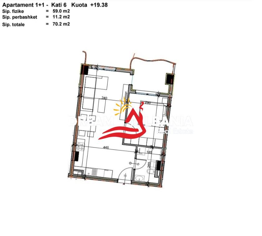 Shitet Apartament 1+1 Rr. Mehmet Gjevori, Paskuqan (ID 41111532)