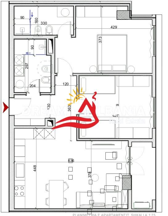 Shiten Apartamente 2+1 ne Porcelan prane Klanit ( ID 41212207 ) 3