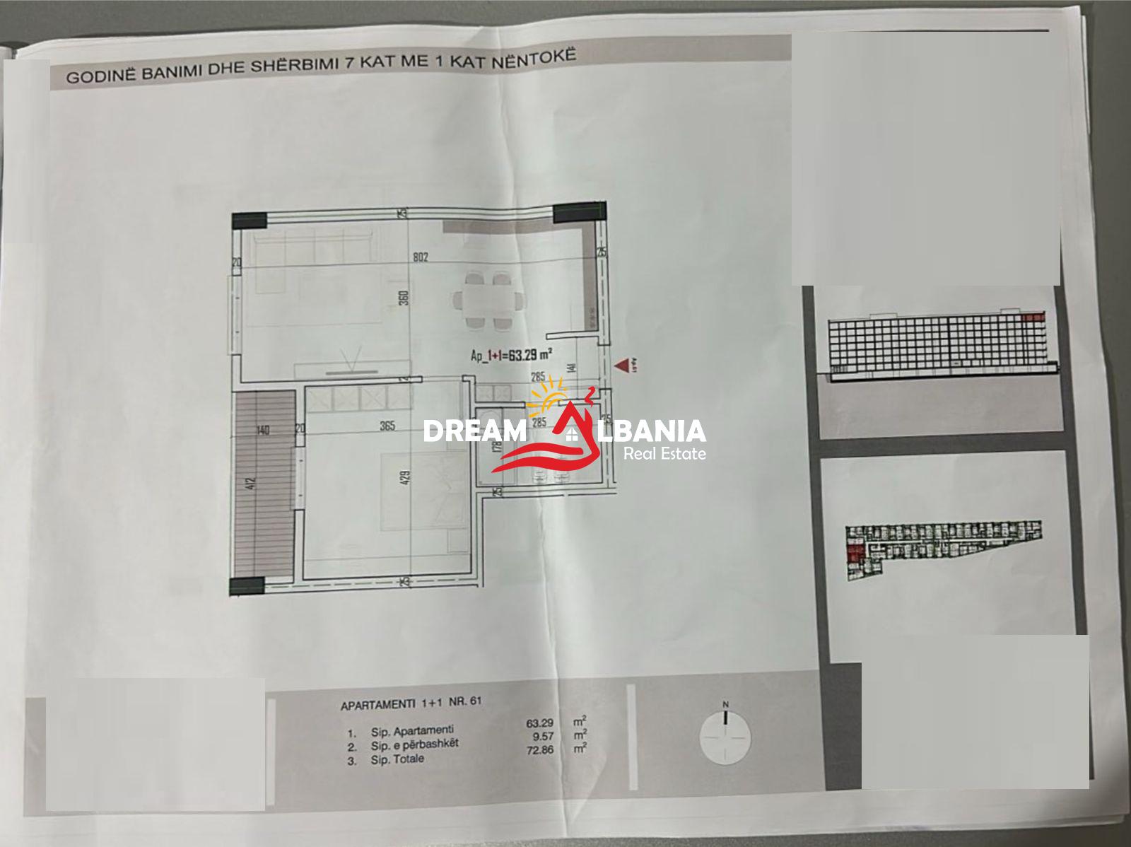Apartamente 1+1 ne shitje ne fazen perfundimtare te ndertimit ne Paskuqan(ID 41111133) 1