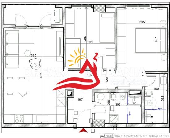 Shiten Apartamente 2+1 ne Porcelan prane Klanit ( ID 41212207 )