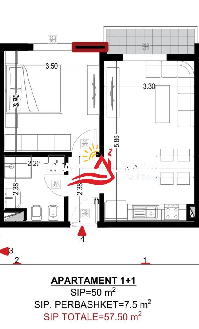 Apartament 1+1 Ne Shitje Ne Golem (ID 41111578) 3
