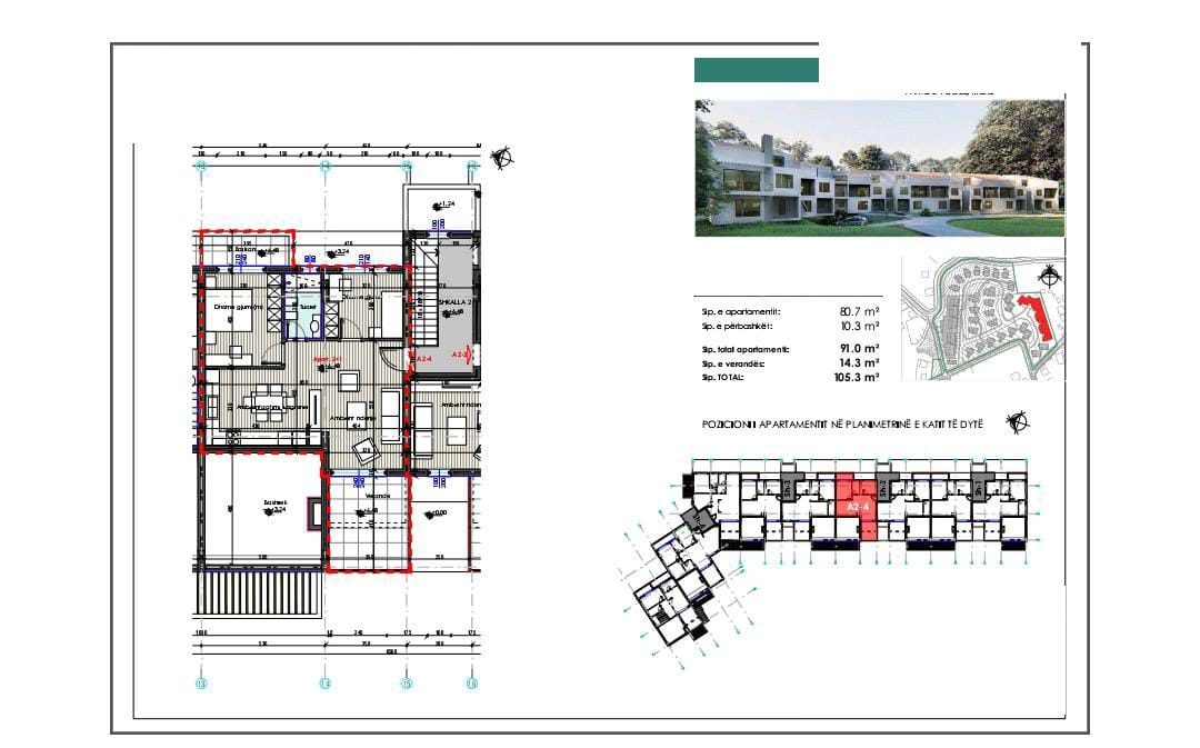 Apartamente te tipologjive te ndryshme ne shitje ne nje prej Rezidencave me Prestigjoze prane Liqenit te Farkes(ID 41111045) 3