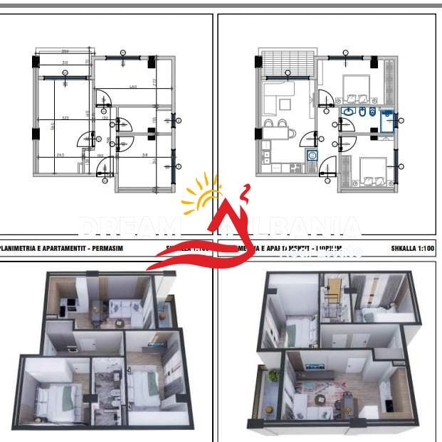 Apartamente 2+1 ne Golem prane Epidamn White Sensation (ID 41212224) 2