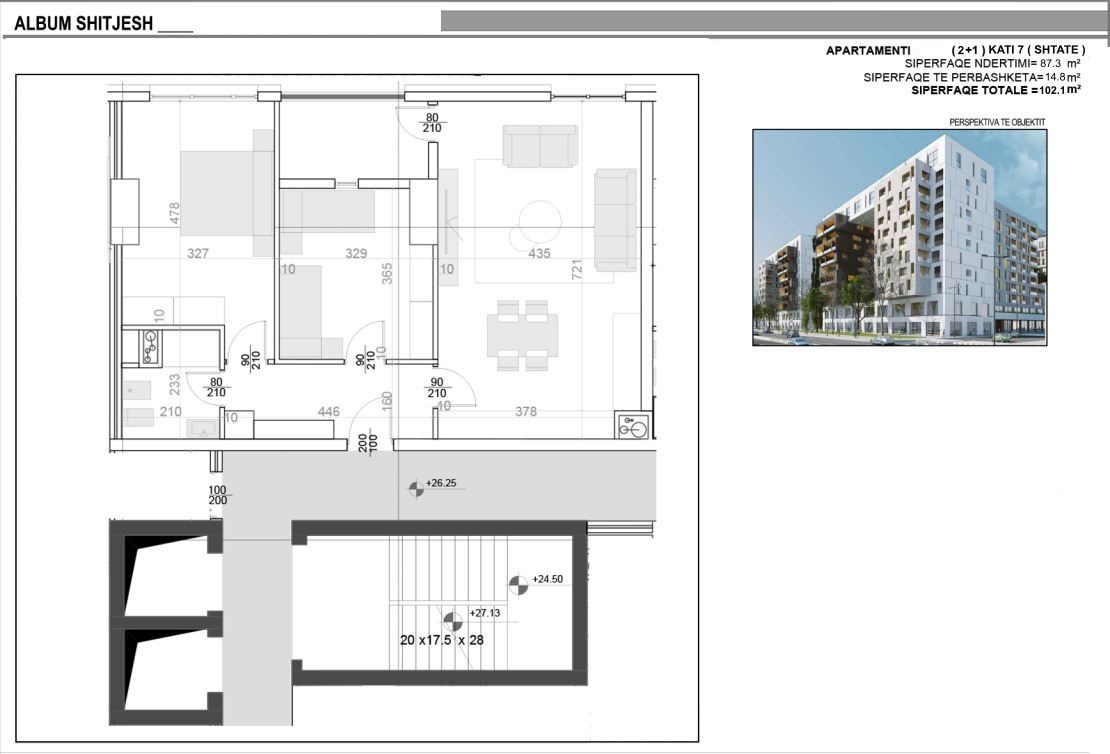 Apartament 2+1 tek 21 Dhjetori brenda ne kompleksin Square 21 ne Tirane ( ID 41211490 ) 4