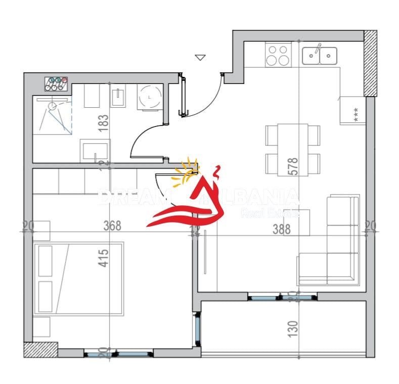 Shiten Apartamente 1+1 Tek Mali Robit,Golem (41111619)