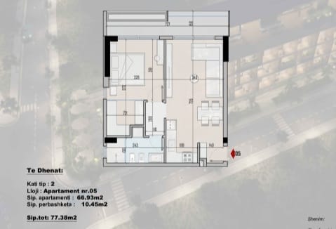 7 Apartamente (1+1) ne Shitje ne Rradhime, shume prane Detit (ID 41111057) 4