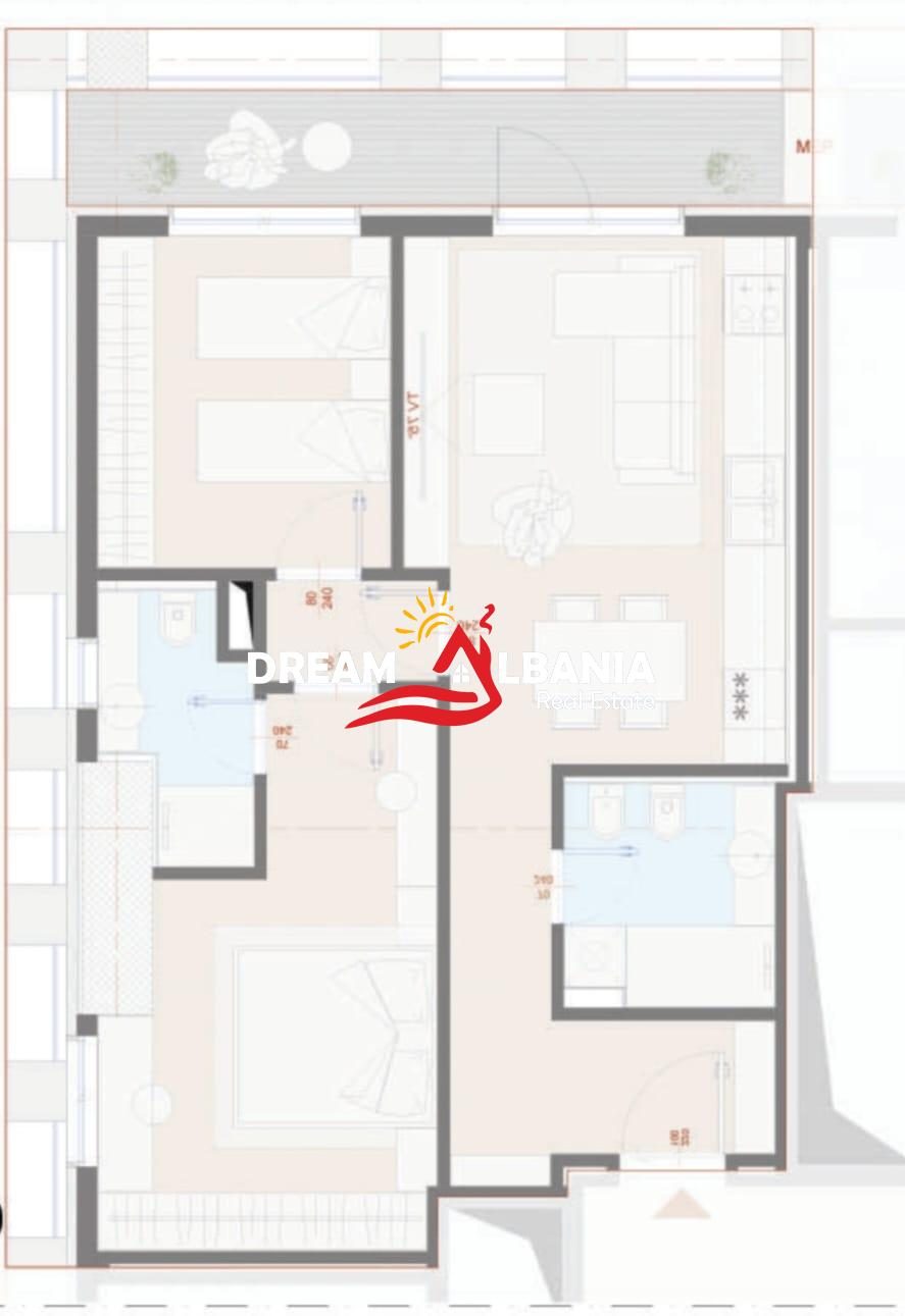 Apartament 2+1+2 ne Shitje Tek Kompleksi Manhattan, Zogu i Zi Tirane (ID 41212285 )