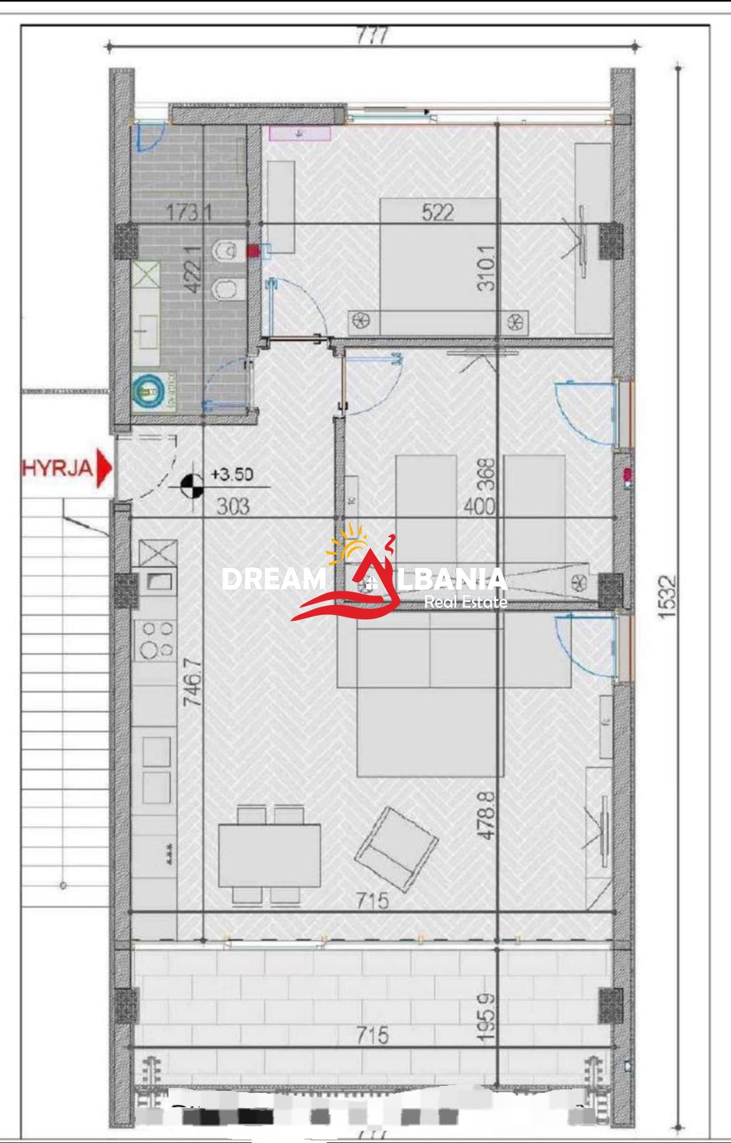 Shitet Apartament 2+1+post parkimi ne Green Coast 1 Palase ID(41212268) 2