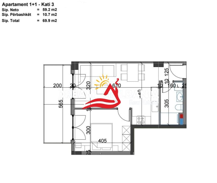 Apartamente 1+1 ne shitje te Viva Residence prane Globe, Tirane (ID 41111531)