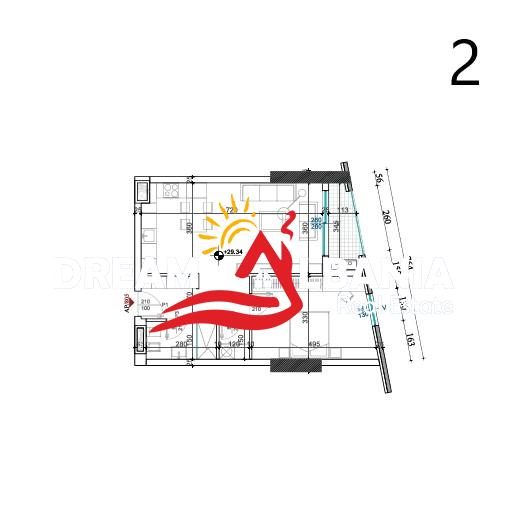 Shiten 6 Apartamente 1+1 tek Rezidenca Shqiponja Square Building, Tirane (ID 41111609) 2