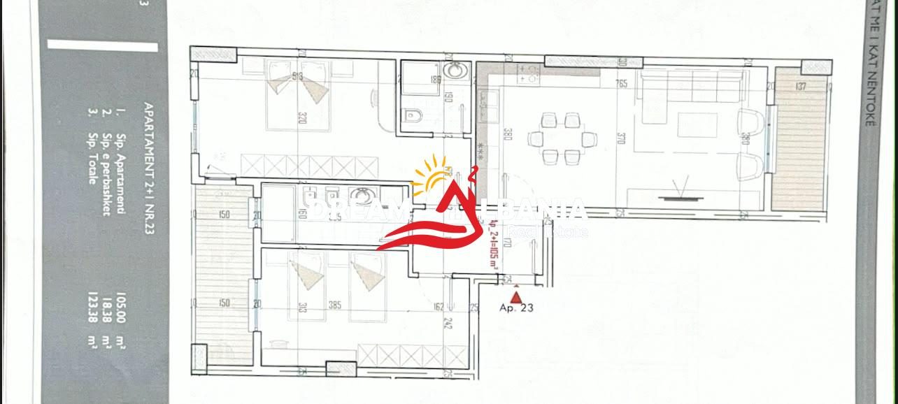 Apartament 2+1+2 Ne Shitje Ne Kamez (ID 41212289) 3