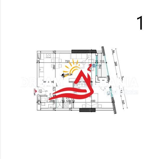 Shiten 6 Apartamente 1+1 tek Rezidenca Shqiponja Square Building, Tirane (ID 41111609)