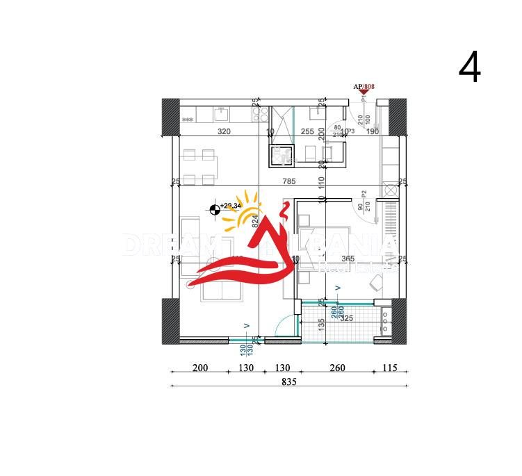Shiten 6 Apartamente 1+1 tek Rezidenca Shqiponja Square Building, Tirane (ID 41111609) 4