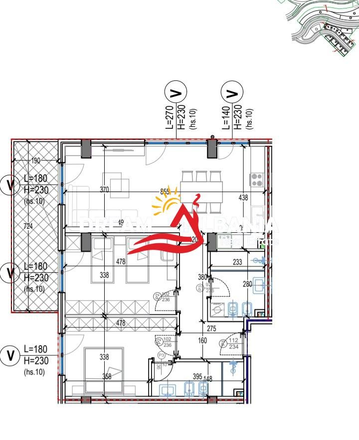 Apartament 2+1+2 tek Residenca Kodra e Diellit 2 (ID 41212205)