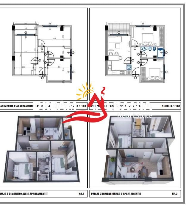 Apartamente 2+1 ne Golem prane Epidamn White Sensation (ID 41212224)