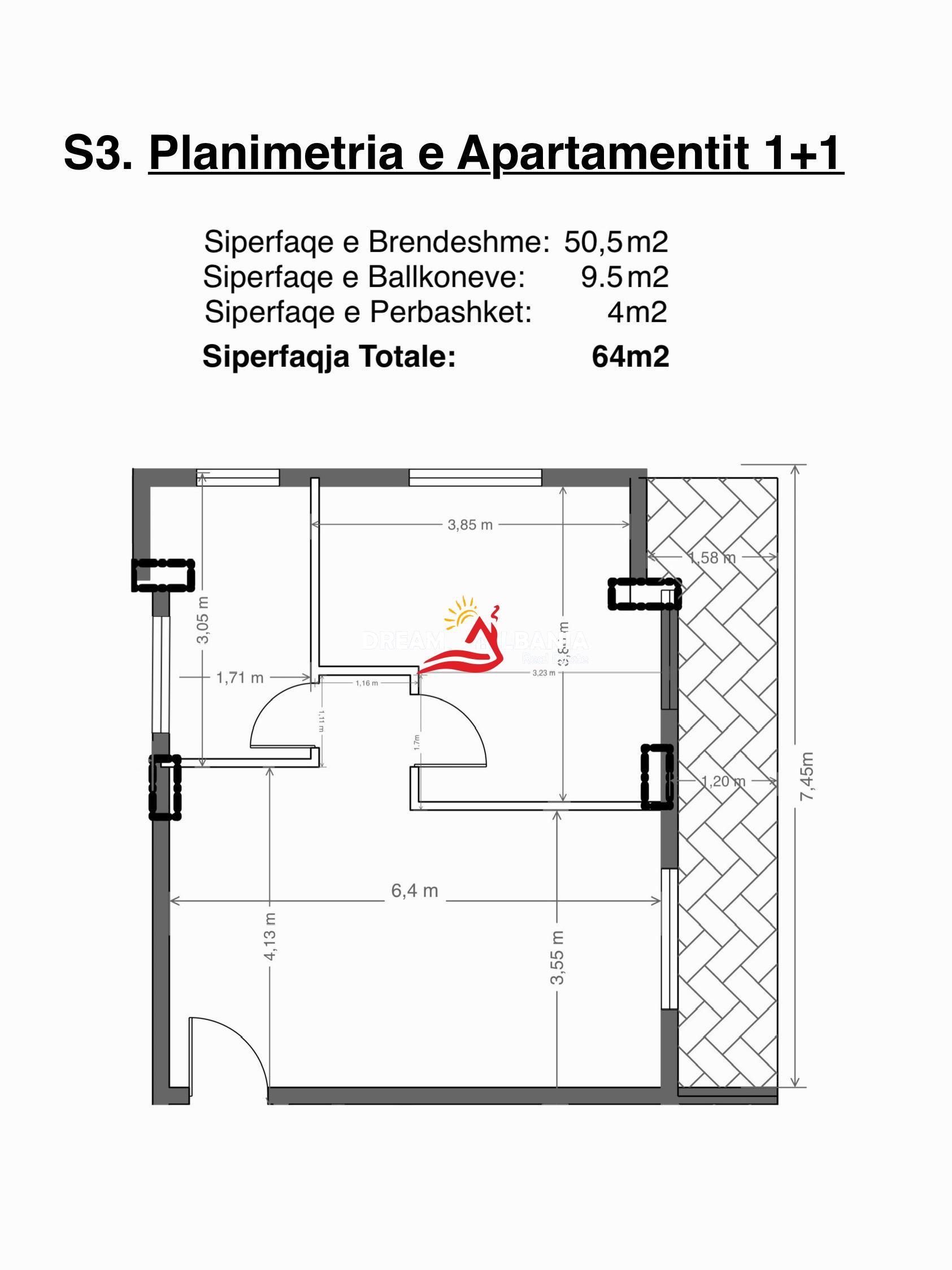 Apartament 1+1 Ne Shitje Te Kodra E Diellit (ID 41111613)