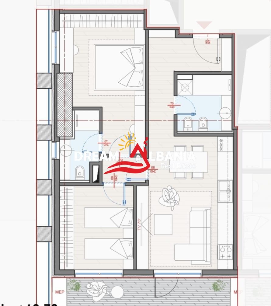 Apartament 2+1+2 ne Shitje Tek Kompleksi Manhattan, Zogu i Zi Tirane (ID 41212286 ) 2