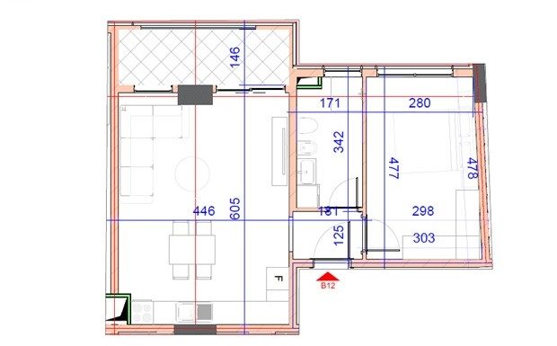 Shitet Apartament 1+1 ne Afersi te Stacionit Trenit, prane SPAK ne Tirane (ID 4111985)