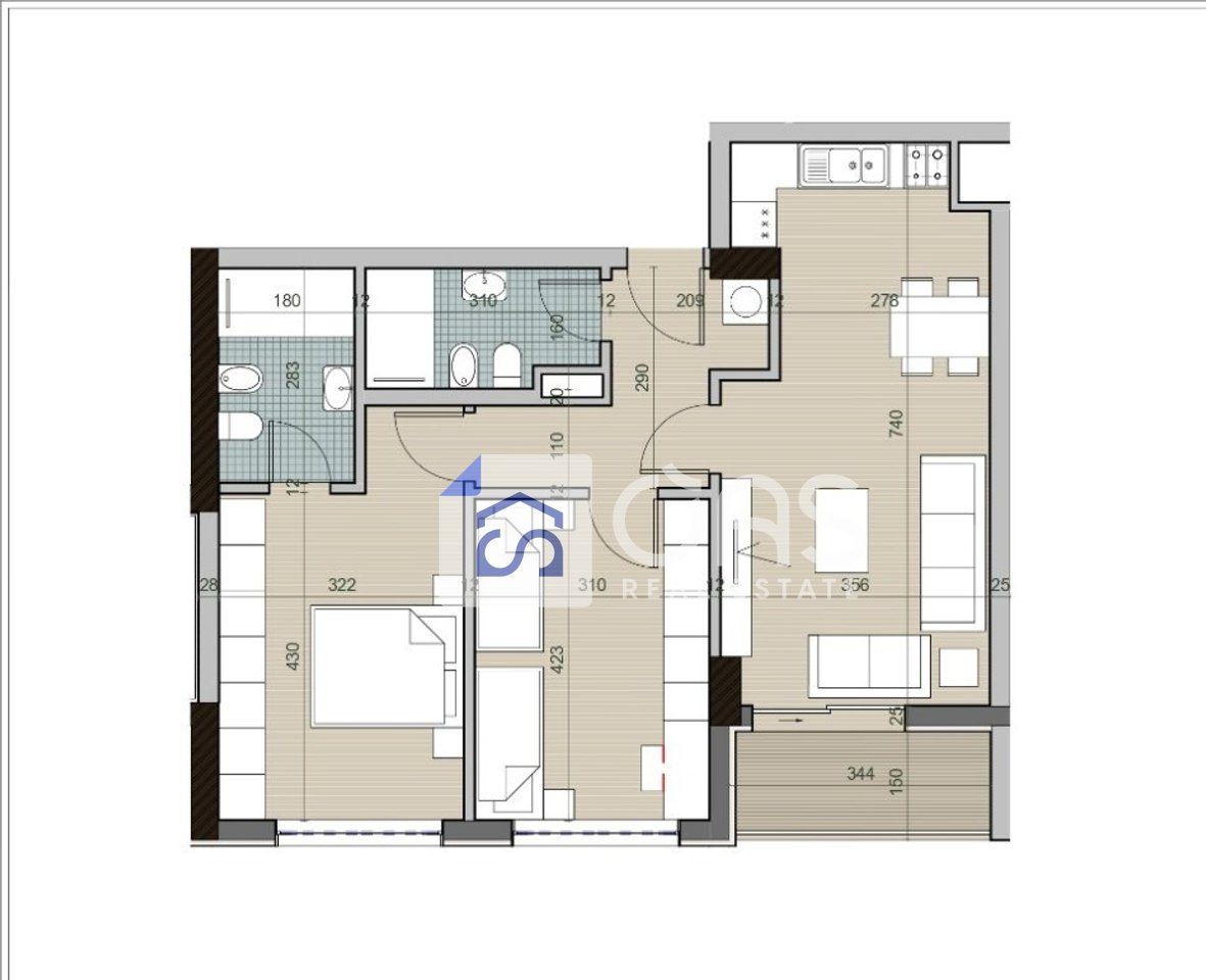 Shitet Apartament 2+1+2 Tek Univers City 3
