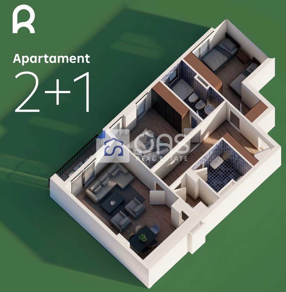 Shitet apartament 2+1 ne Paskuqan pagesa me keste 3