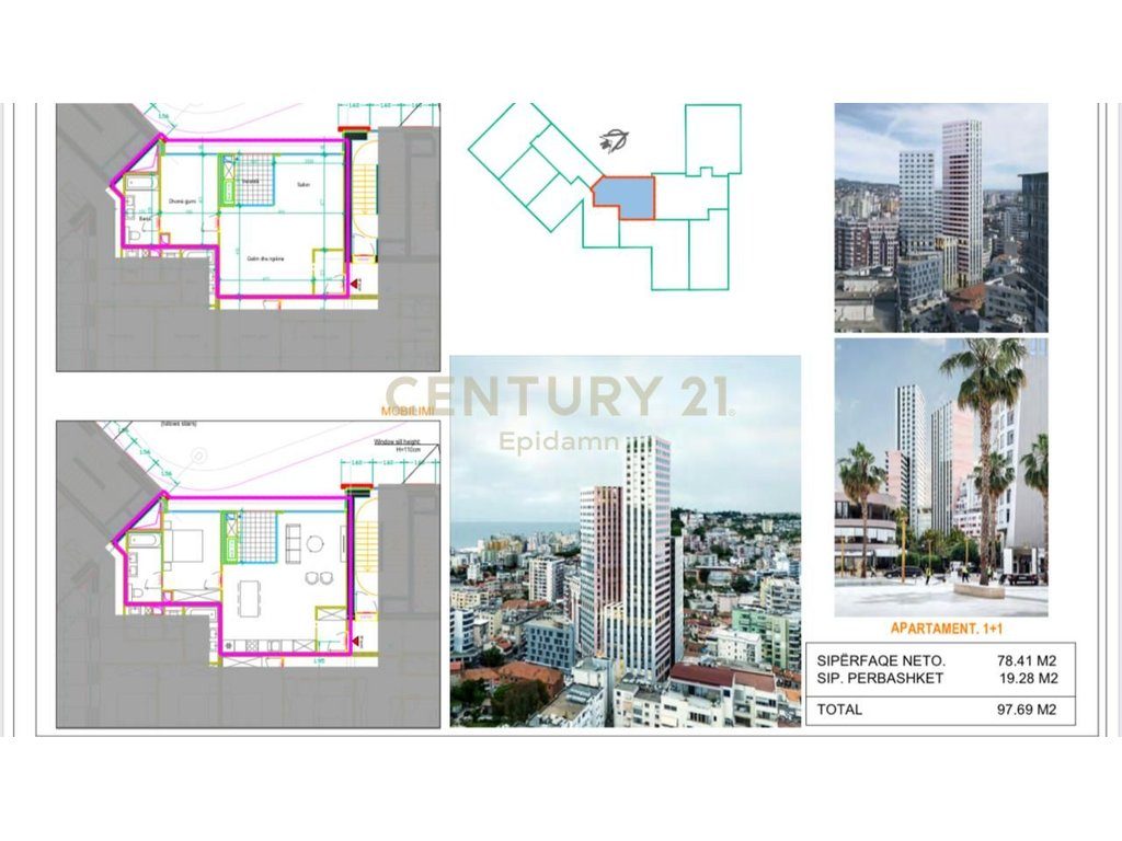 APARTAMENT 1+1 PËR SHITJE , DURRËS TOWER