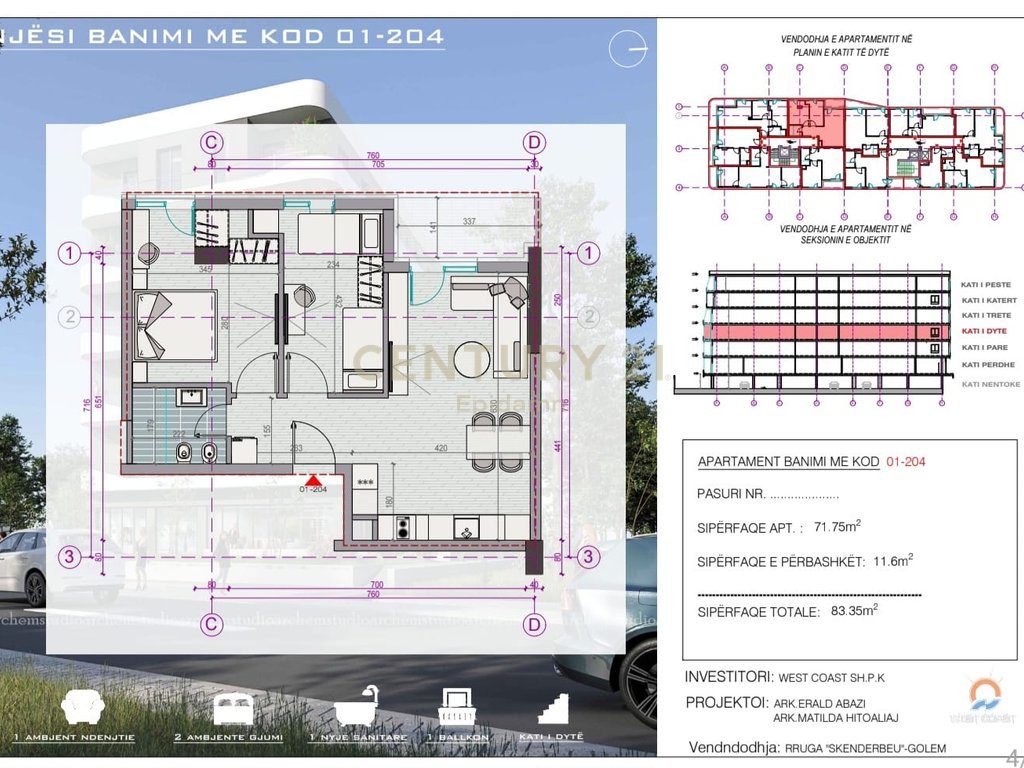 Apartament 2+1 Per Shitje në Rezidencën West Coast – Vetëm 300m nga Deti