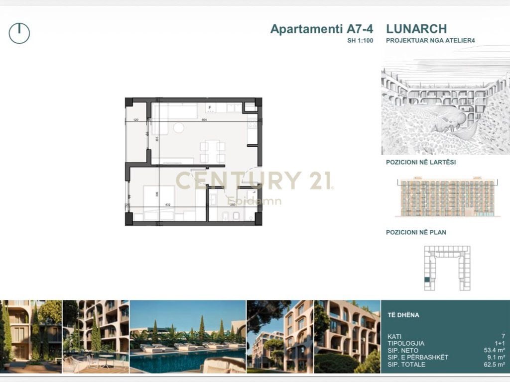 EXCLUSIVE ! Garsoniere për shitje në Lunarch Residence Mali i Robit ! 4