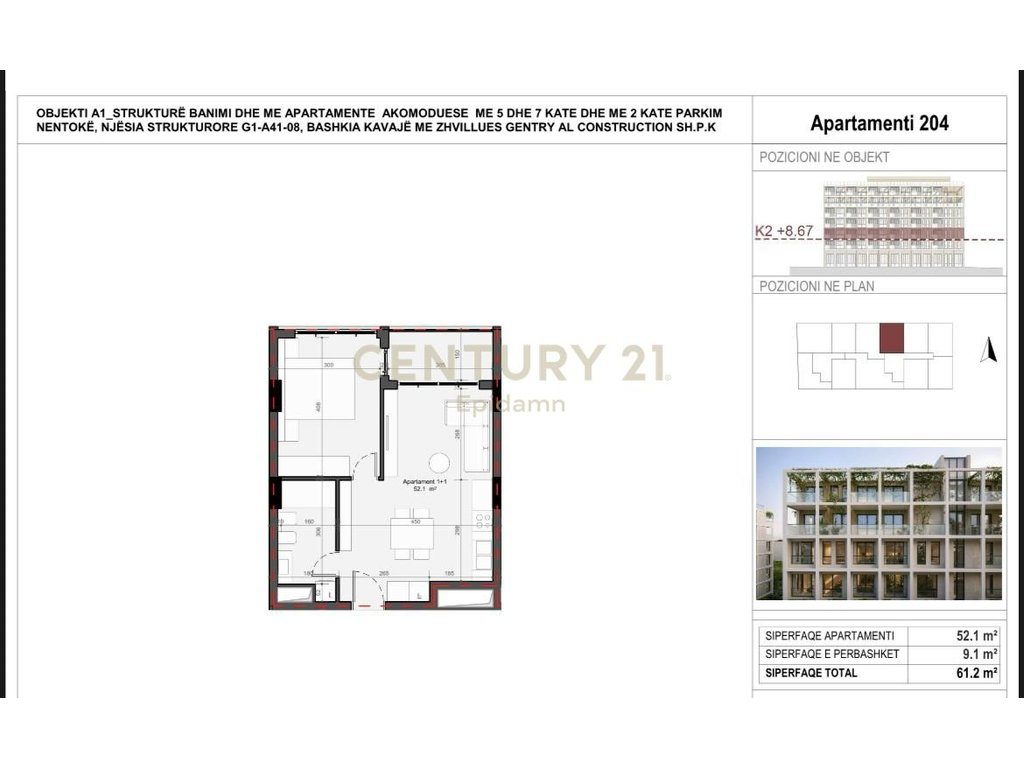 Apartament 1+1 për shitje - Rezidenca “Mes Pishave” Mali i Robit !! 4