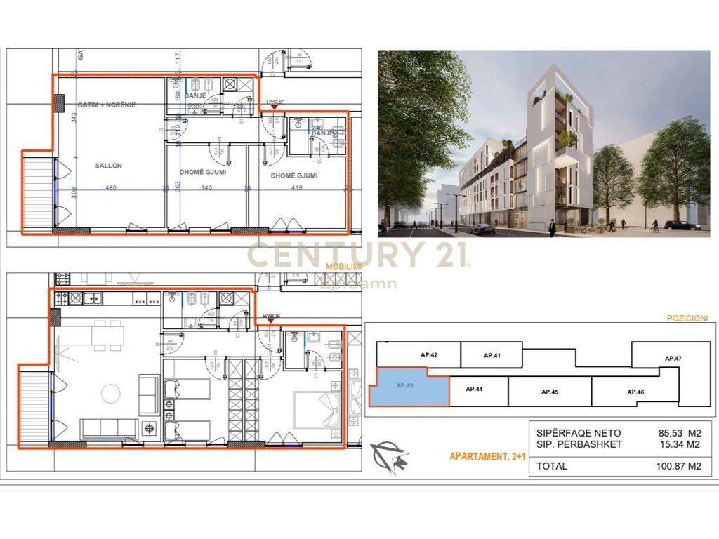 Iluminar Residence - Apartament 2+1+2 për shitje !! 2