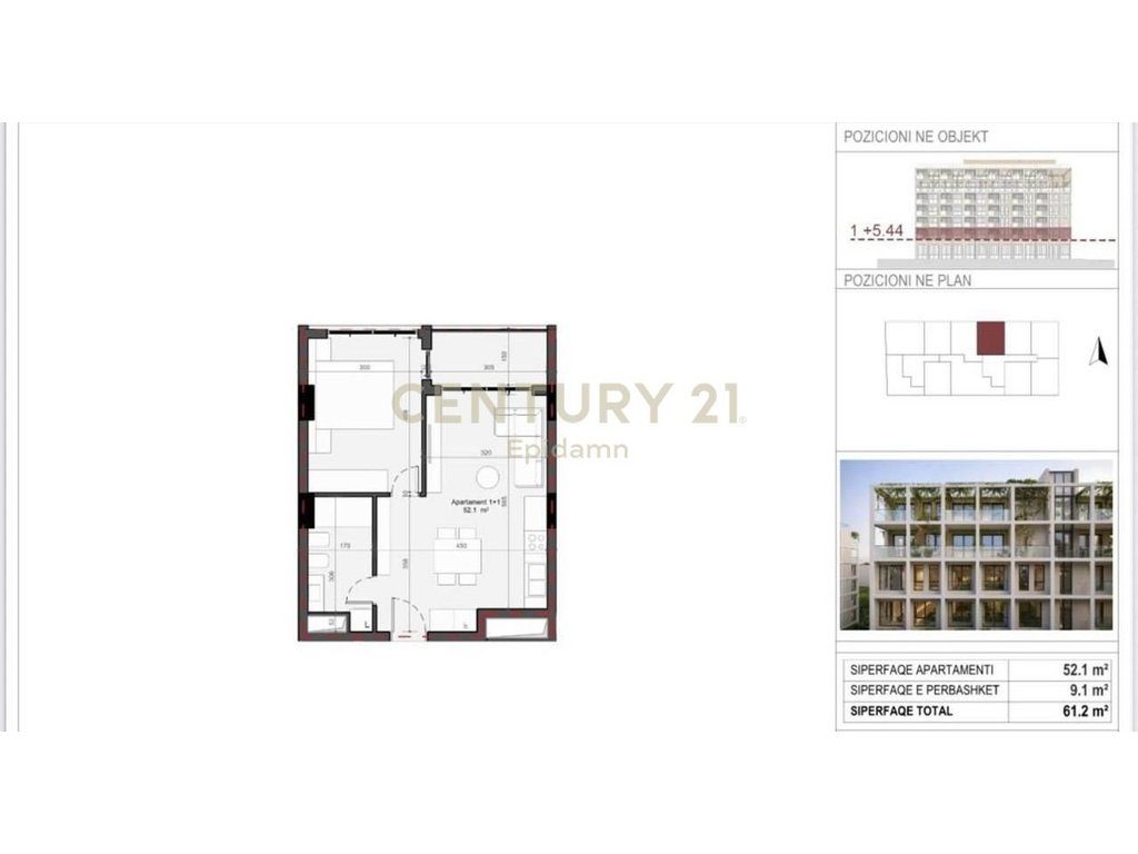 EXCLUSIVE ! Apartament 1+1 për shitje - Rezidenca “Mes Pishave” Mali i Robit !! 3