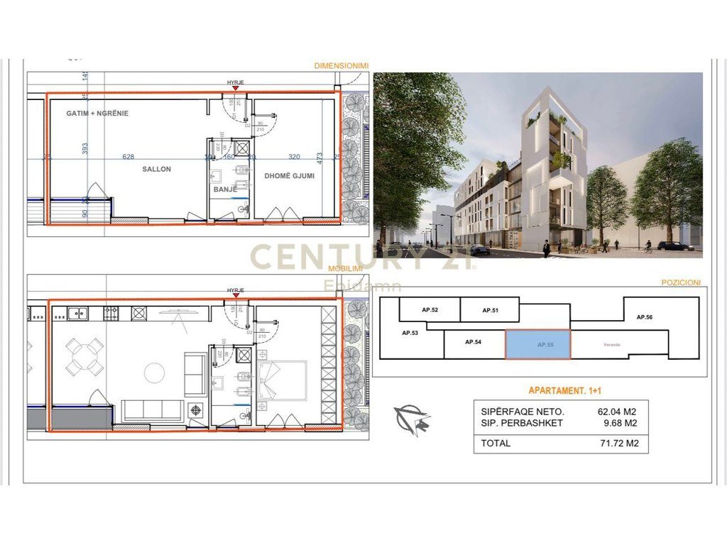 Iluminar Residence - Apartament 1+1 për shitje !! 2