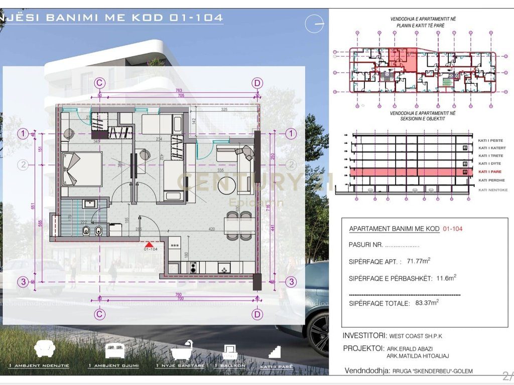 Apartament 2+1 Per Shitje në Rezidencën West Coast – Vetëm 300m nga Deti