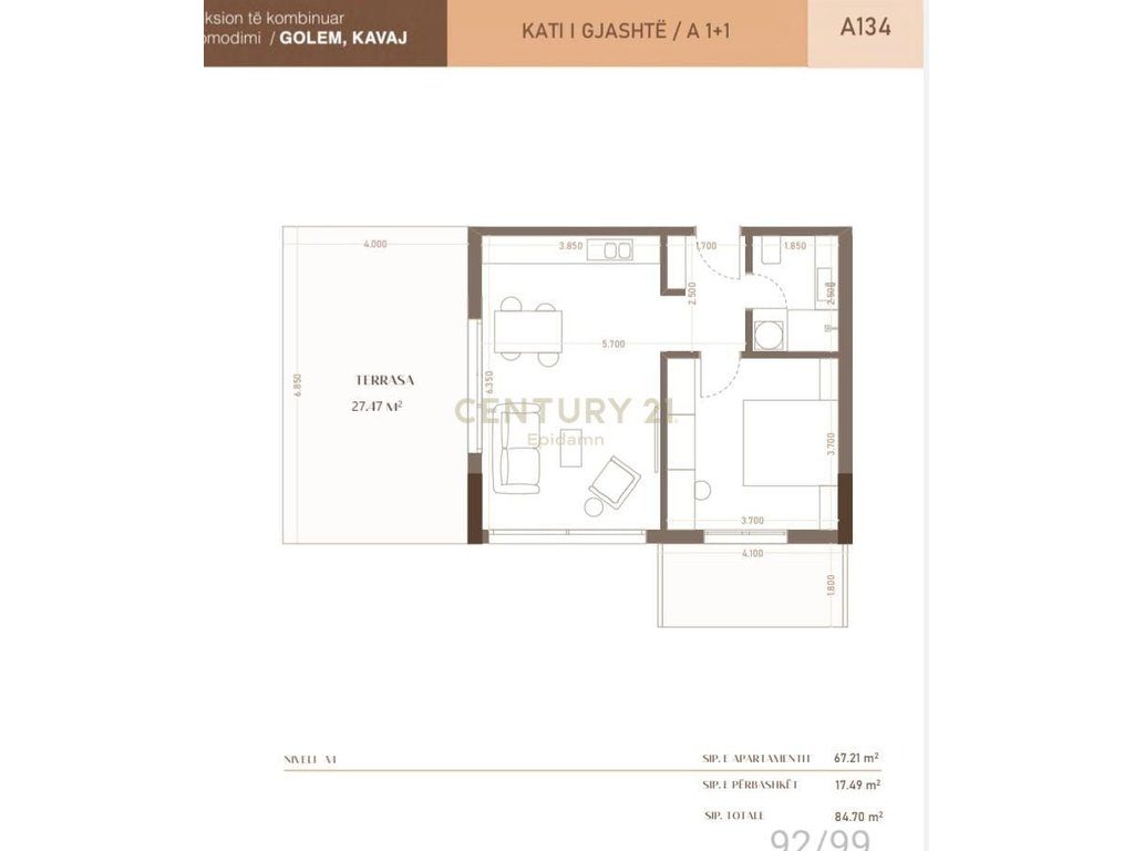 Apartament 1+1 për Shitje tek residenca ''HERA ''!
Mundesi pagese me keste !