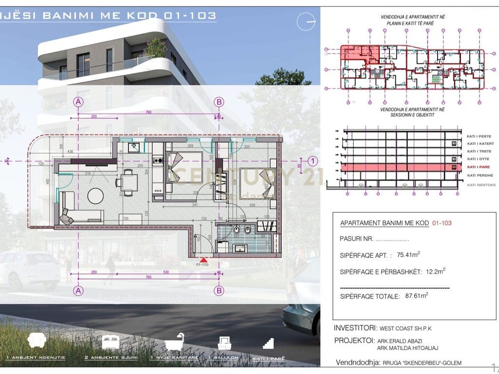 Apartament 2+1 Per Shitje në Rezidencën West Coast – Vetëm 300m nga Deti