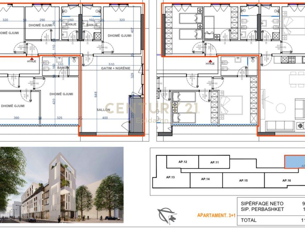 Iluminar Residence - Apartament 3+1+3 për shitje !! 2