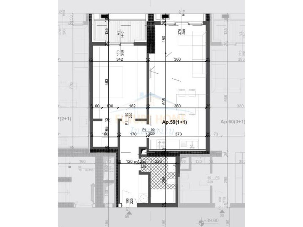 Shitet, Apartament 1+1, Filigree Tower, Tiranë.