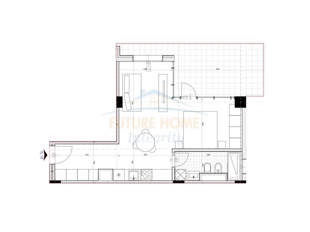 Shitet, Apartament 1+1, Unaza e Re, Tiranë.