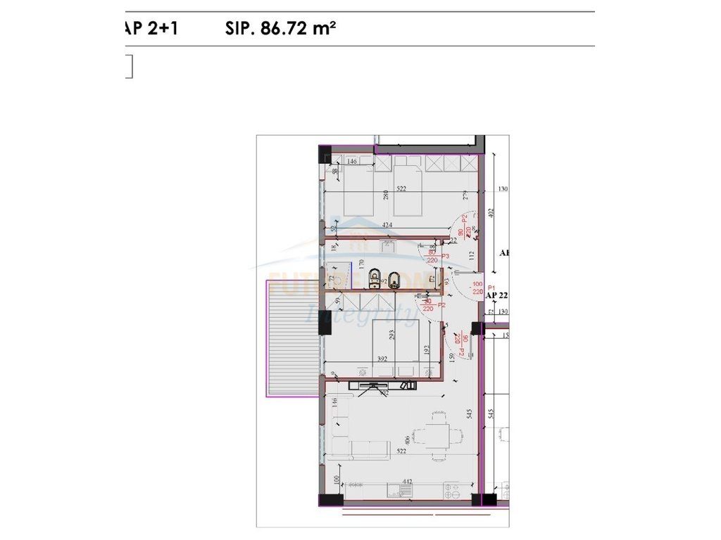 Shitet, Apartament 2+1, Rezidenca Kodra e Liqenit, Paskuqan, Tiranë. 4