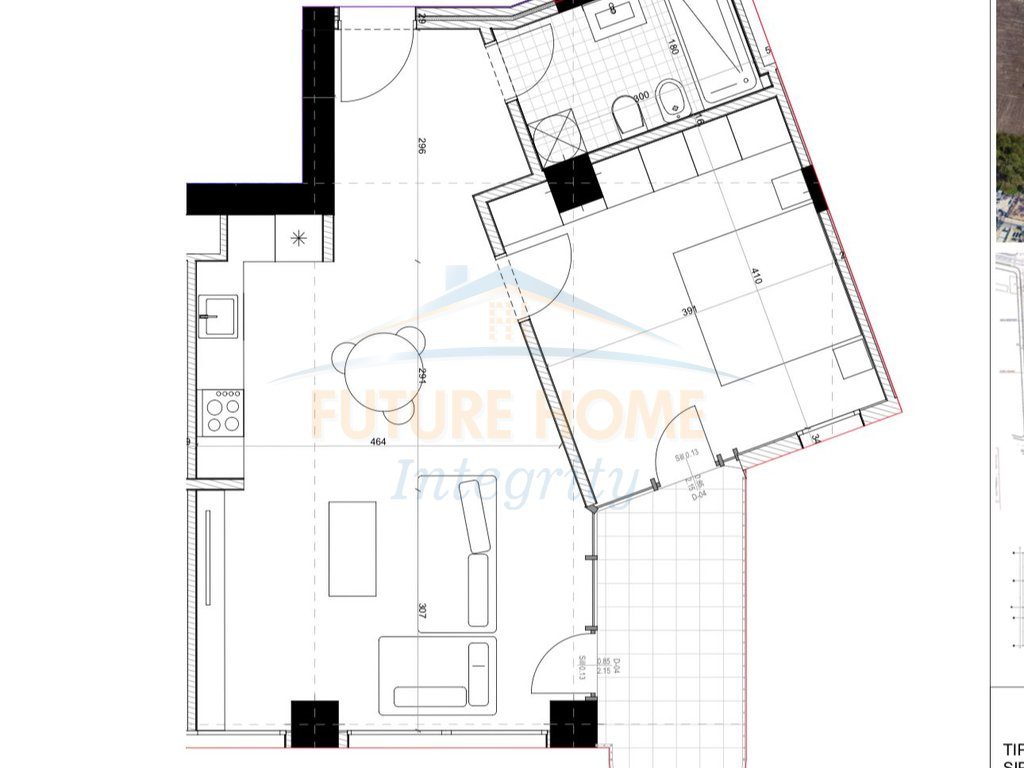 Shitet, Apartament 1+1, Unaza e Re, Tiranë.