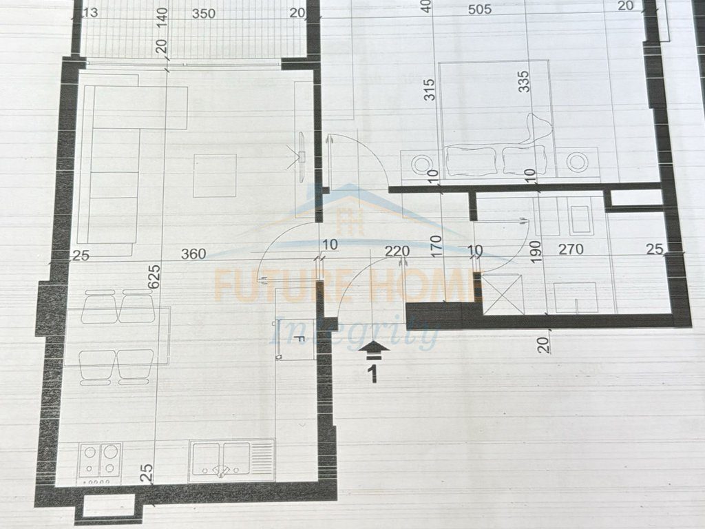 Shitet, Apartament 1+1, City Residence, Tiranë.