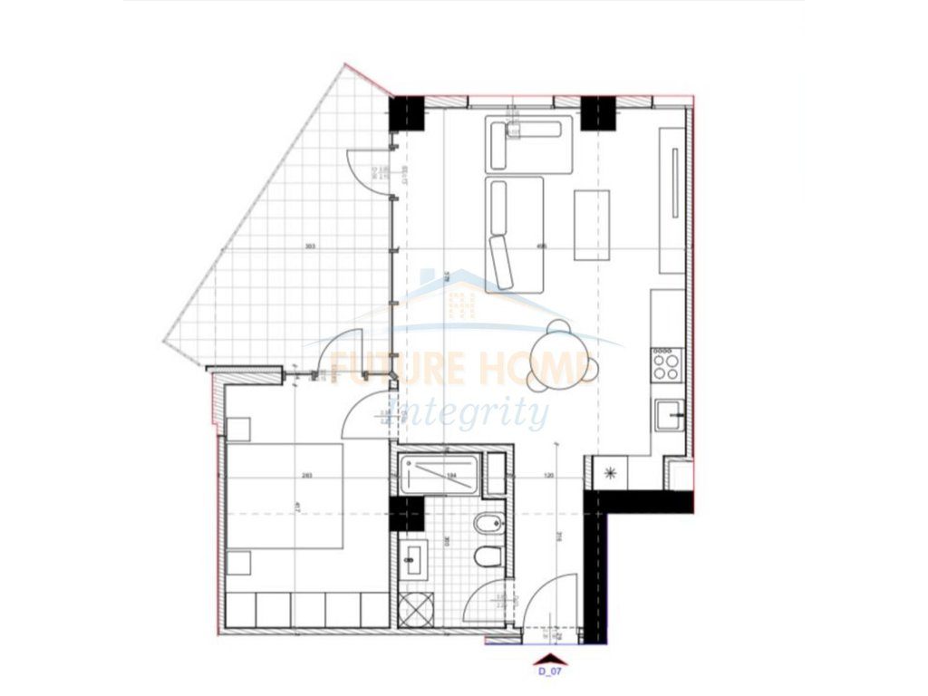 Shitet, Apartament 1+1, Unaza e Re, Tiranë.