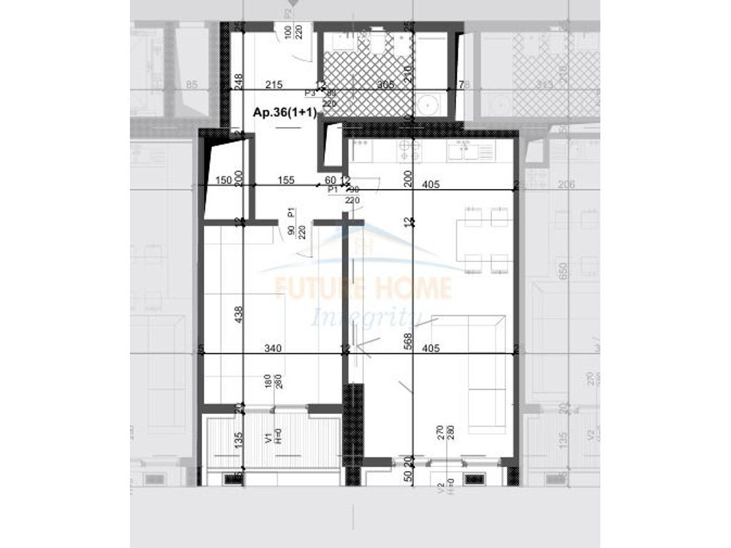 Shitet, Apartament 1+1, Filigree Tower, Tiranë.