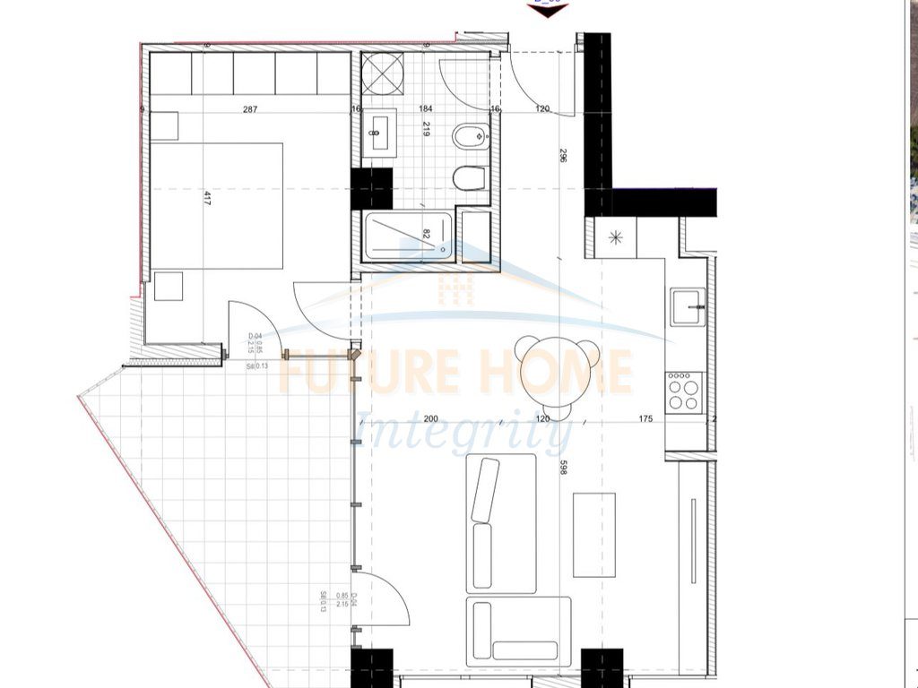 Shitet, Apartament 1+1, Unaza e Re, Tiranë. 4