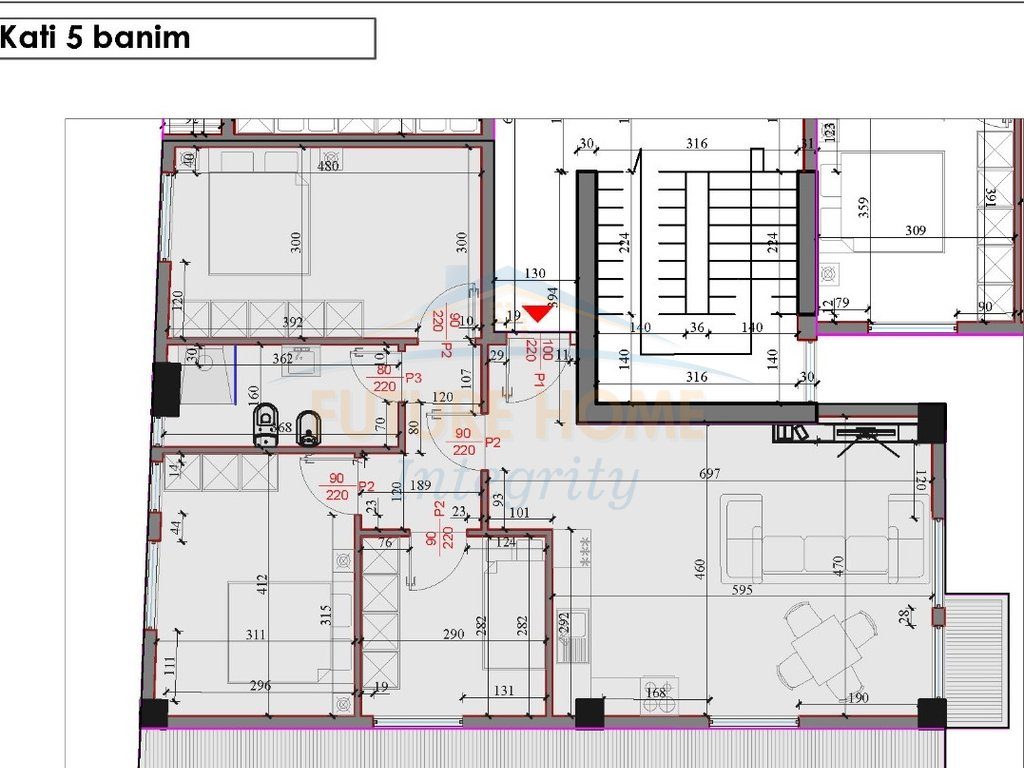 Shitet, Apartament 3+1+Verandë, Rezidenca Kodra e Liqenit, Paskuqan, Tiranë. 4