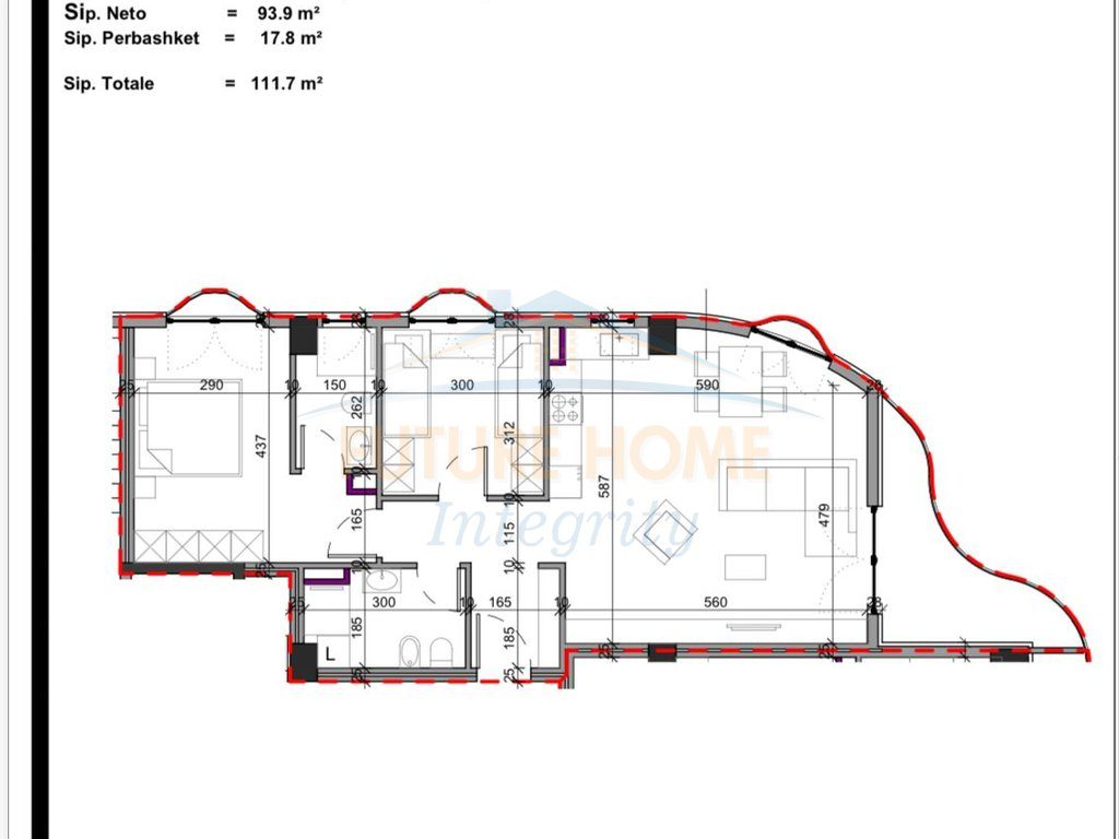 Shitet, Apartament 2+1+2, Kompleksi Aluna, Tiranë. 3