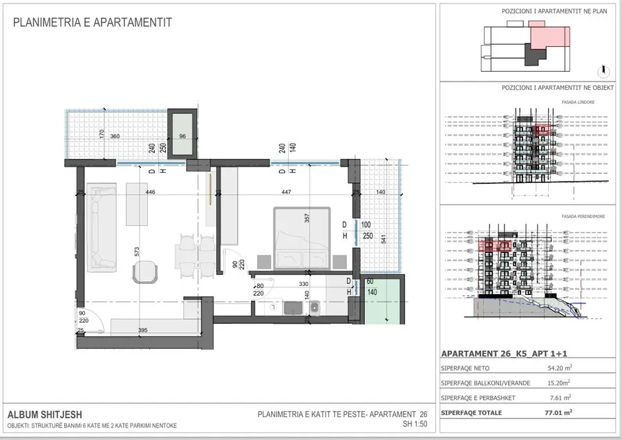 Luxury 1+1 Apartment with Ionian Sea View – Saranda Albania-Apt 26 2