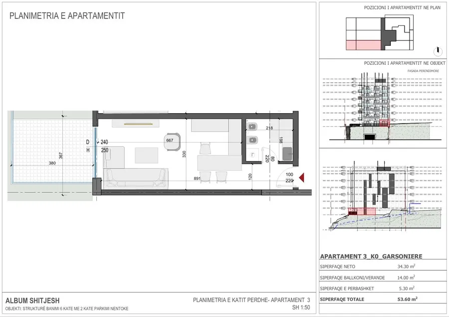 Seaview Studio Apartment in Frontline Ionian Residence – Saranda Albania-Apt 03 2
